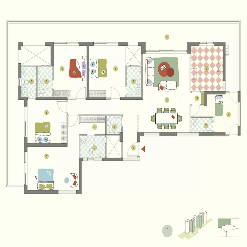 Max Estates 4BHK 3432 sqft Floor Plan